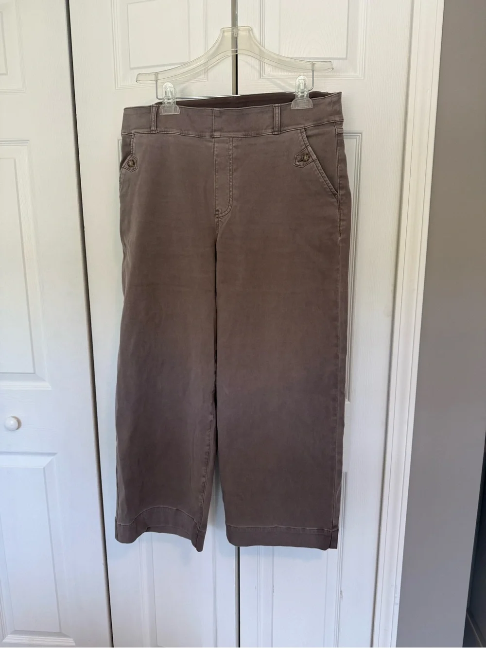 SPANX Wide Leg Pants in Taupe